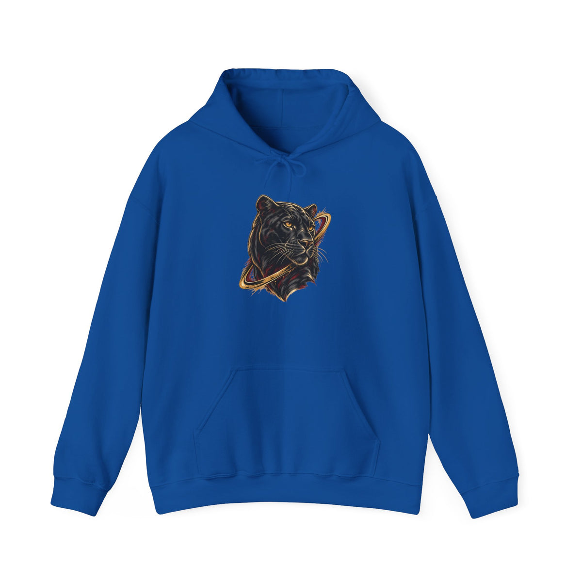 Royal Blue Avrath graphic hooded sweatshirt, front product view