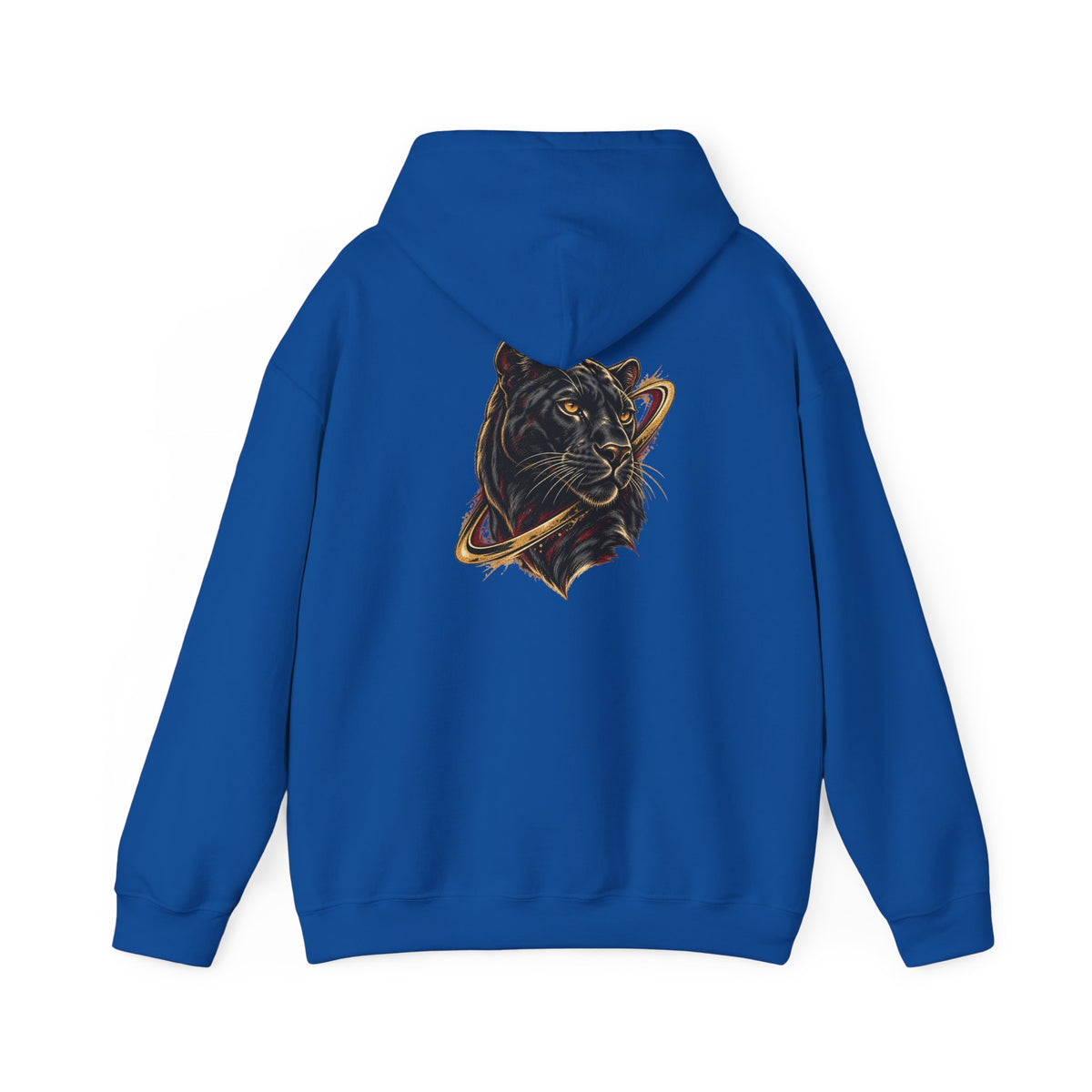 Royal Blue Avrath graphic hooded sweatshirt, back product view