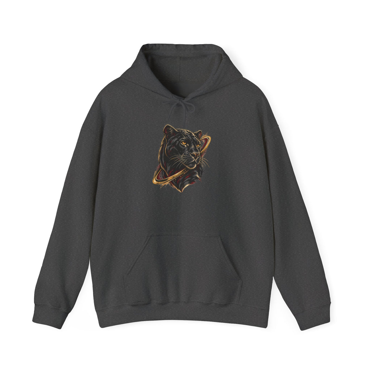 Dark Heather Avrath graphic hooded sweatshirt, front product view