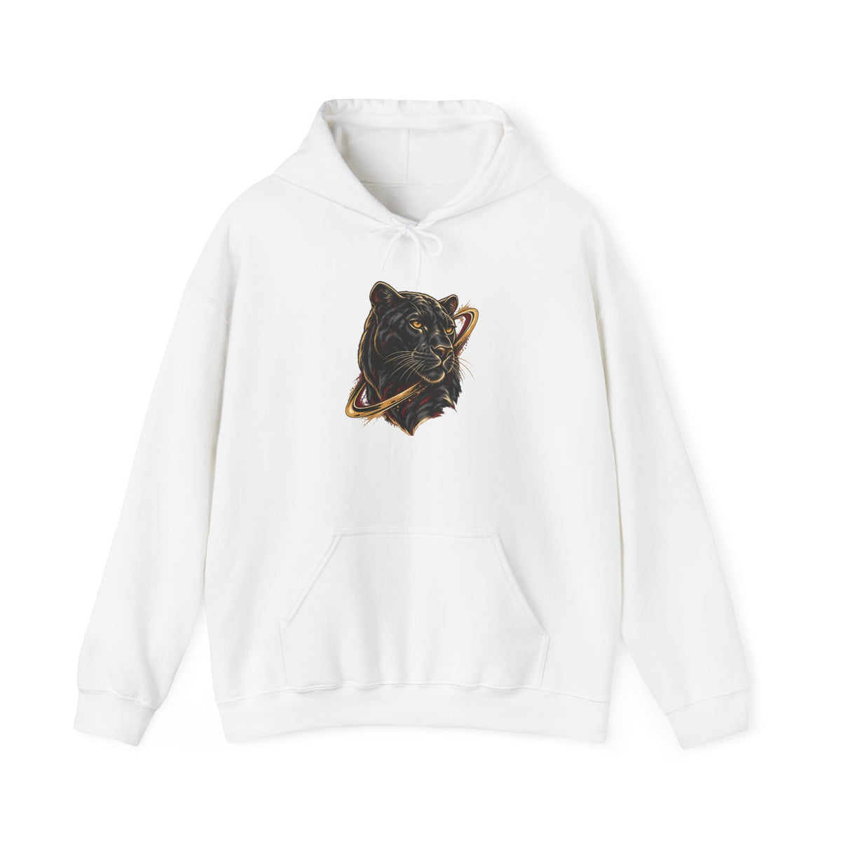 White Avrath graphic hooded sweatshirt, front product view