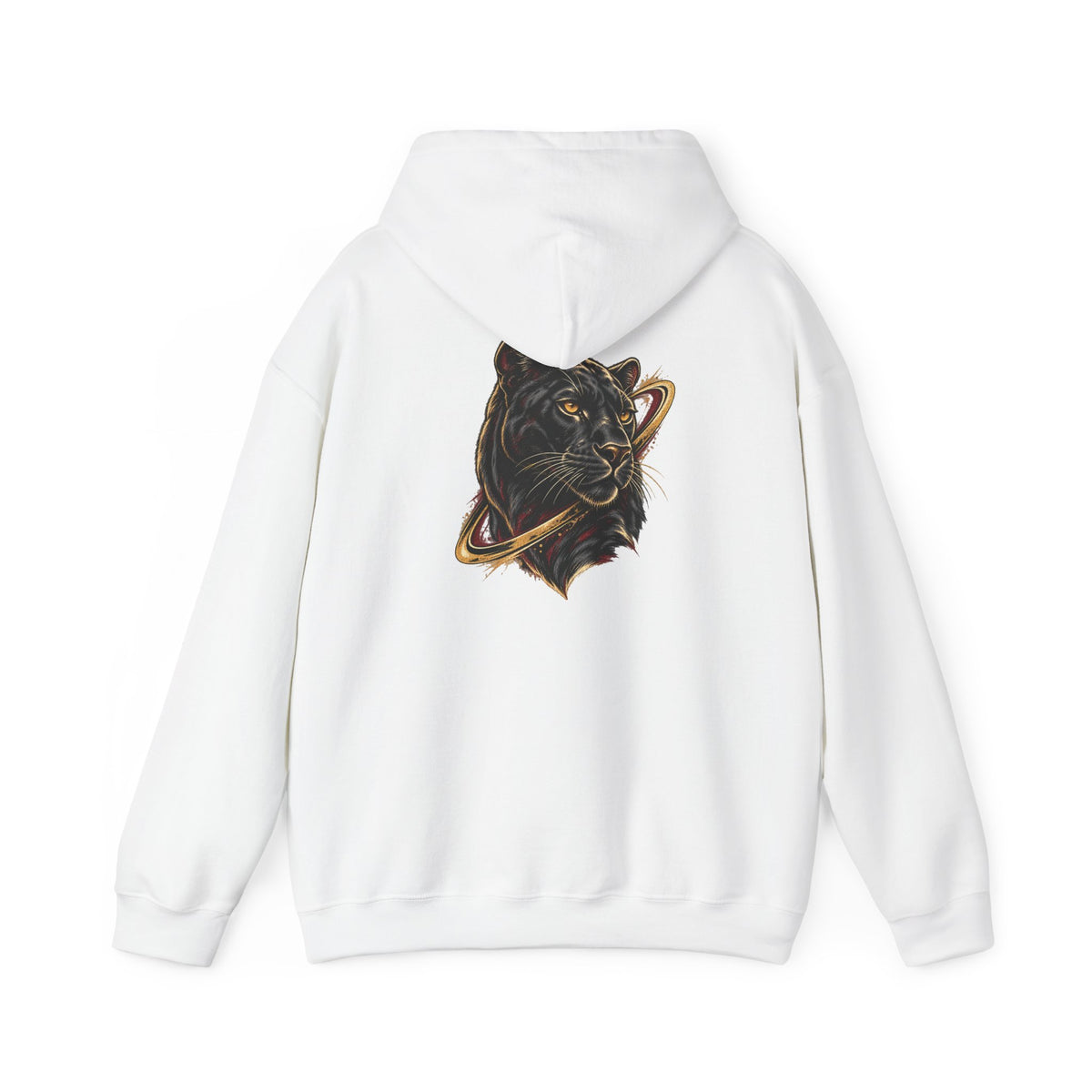White Avrath graphic hooded sweatshirt, back product view