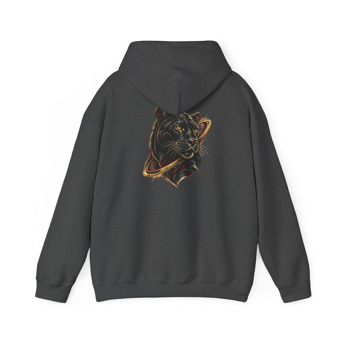 Dark Heather Avrath graphic hooded sweatshirt, back product view
