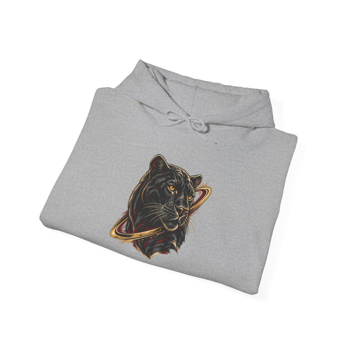 Sport Grey Avrath graphic hooded sweatshirt, folded fabric and print detail