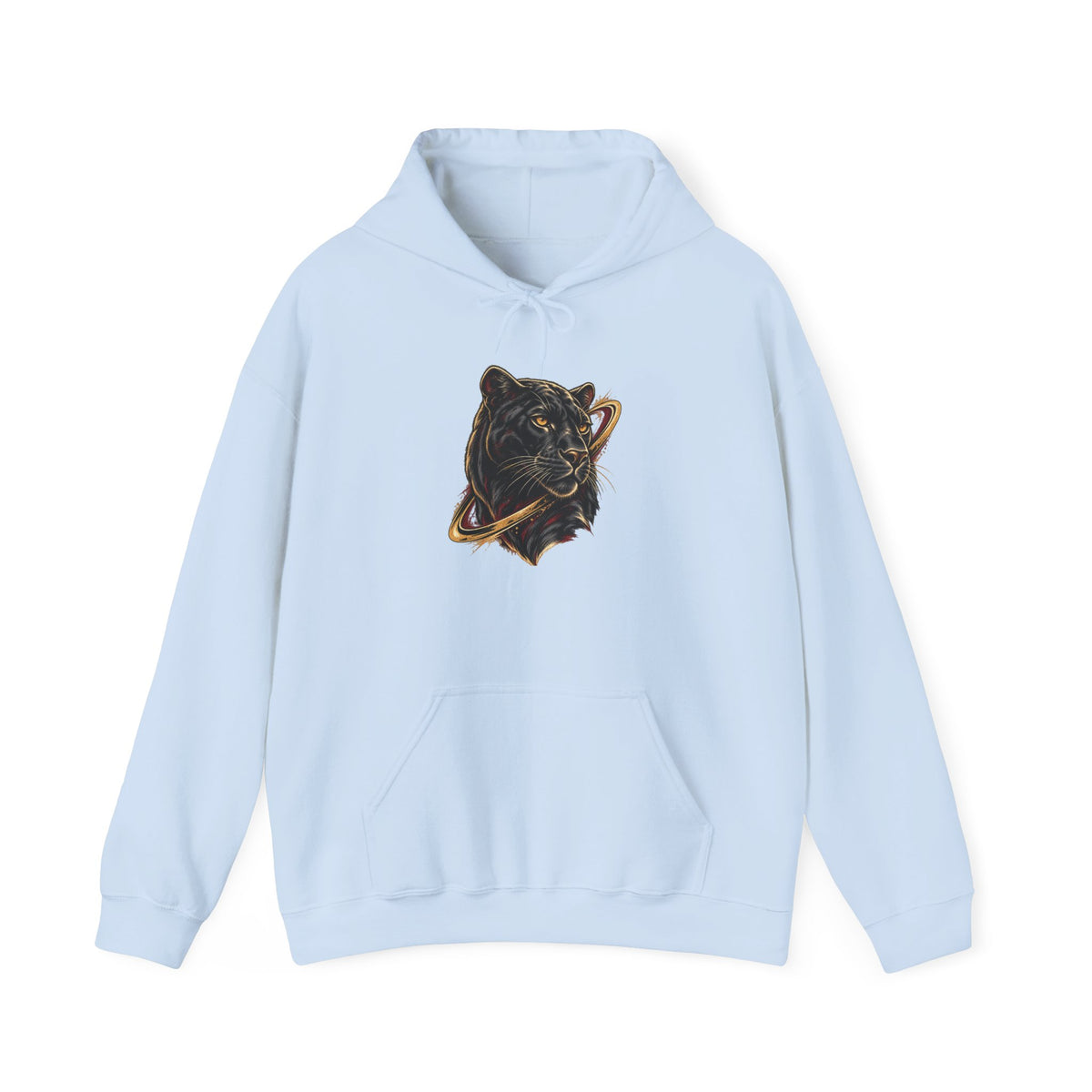 Light Blue Avrath graphic hooded sweatshirt, front product view